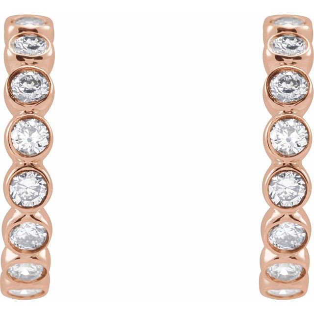 3 CTW Lab-Grown Diamond 11.1 mm Hoop Earrings