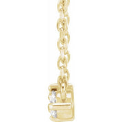 14K 1/5 CTW Natural Diamond Three-Stone 18" Necklace