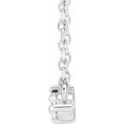 Platinum 1/5 CTW Natural Diamond Three-Stone 18" Necklace