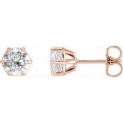 14K Rose 1 1/2 CTW Lab-Grown Diamond Earrings