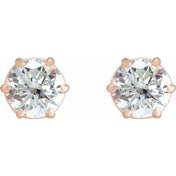 14K Rose 1 1/2 CTW Lab-Grown Diamond Earrings