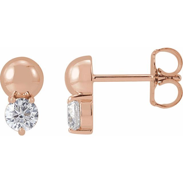 3 CTW Lab-Grown Diamond Bead Earring