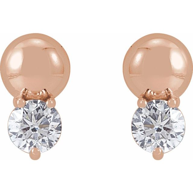 3 CTW Lab-Grown Diamond Bead Earring