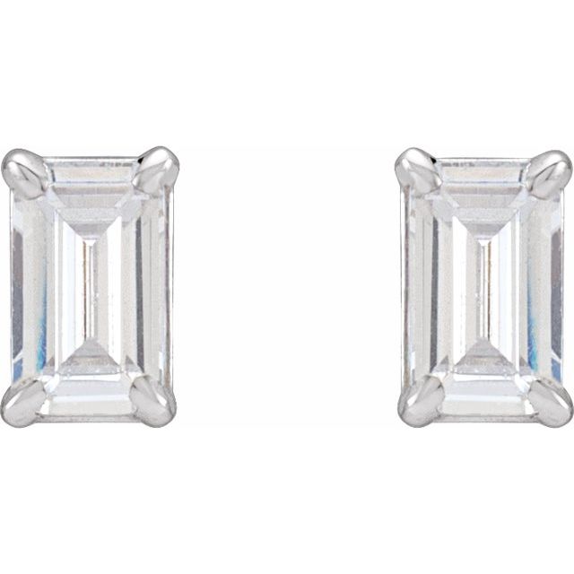 14K White 3/4 CTW Lab-Grown Diamond Earrings