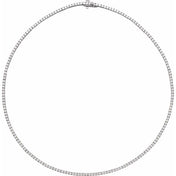 14K Lab-Grown Diamond Line Necklace with 5 7/8 to 7 1/4 CTW in Various Lengths