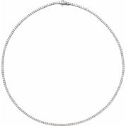 14K Lab-Grown Diamond Line Necklace with 5 7/8 to 7 1/4 CTW in Various Lengths