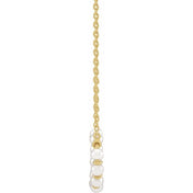 14K Yellow Cultured White Freshwater Pearl Circle 18" Necklace