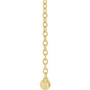 14K Yellow Cultured White Freshwater Pearl Bar 18" Necklace