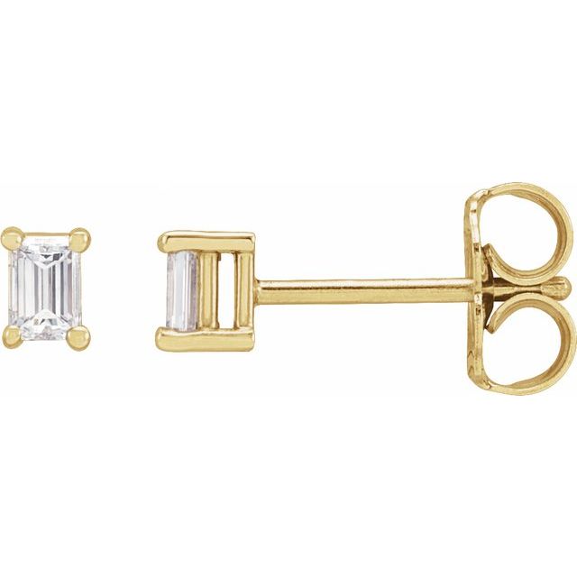 14K Yellow 1/6 CTW Lab-Grown Diamond Stud Earrings