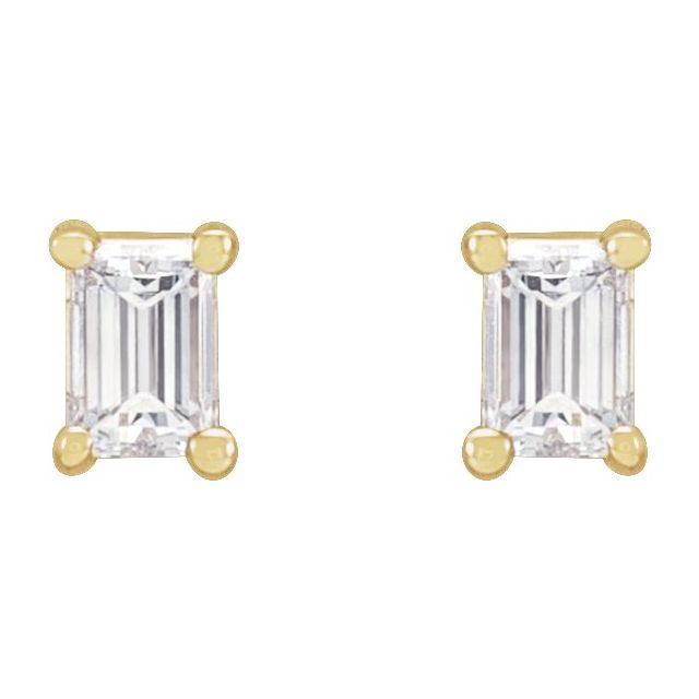 14K Yellow .07 CTW Lab-Grown Diamond Stud Earrings
