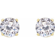 14K Yellow 5.5 mm Stuller Lab-Grown Moissanite Stud Earrings