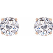 14K Rose 5.5 mm Stuller Lab-Grown Moissanite Stud Earrings