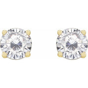 14K Yellow 5 mm Stuller Lab-Grown Moissanite Stud Earrings