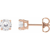 14K Rose 5 mm Stuller Lab-Grown Moissanite Stud Earrings