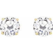 14K Yellow 6.5 mm Stuller Lab-Grown Moissanite Stud Earrings