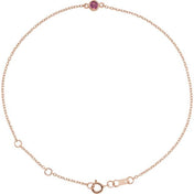 14K Rose Natural Pink Tourmaline 6 1/2-7 1/2" Bracelet