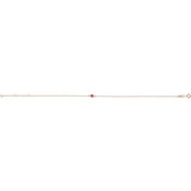 14K Rose Natural Pink Tourmaline 6 1/2-7 1/2" Bracelet