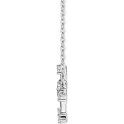14K 1/6 CTW Natural Diamond Gemini 16-18" Necklace