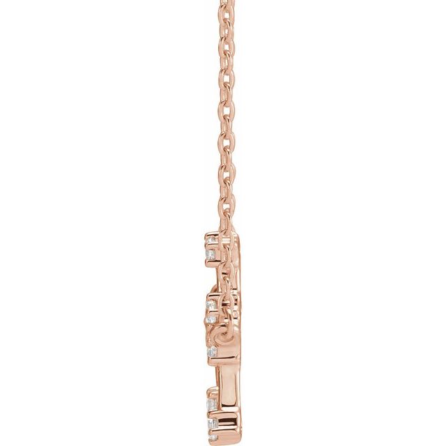 14K 1/6 CTW Natural Diamond Gemini 16-18" Necklace