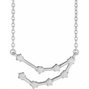 14K 1/6 CTW Natural Diamond Capricorn 16-18" Necklace