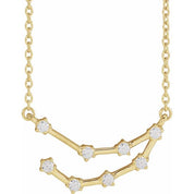 14K 1/6 CTW Natural Diamond Capricorn 16-18" Necklace