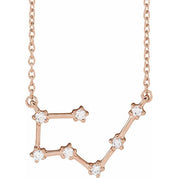 14K 1/6 CTW Natural Diamond Taurus Necklace 16-18"