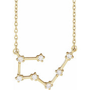 14K 1/6 CTW Natural Diamond Taurus Necklace 16-18"