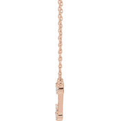 14K 1/10 CTW Natural Diamond Aquarius 16-18" Necklace
