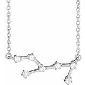 14K 1/6 CTW Natural Diamond Virgo Necklace 16-18"