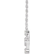 14K 1/6 CTW Natural Diamond Virgo Necklace 16-18"
