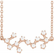 14K 1/4 CTW Natural Diamond Scorpio Necklace 16-18"