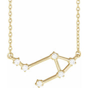 14K 1/8 CTW Natural Diamond Libra Necklace 16-18"