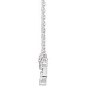 14K 1/8 CTW Natural Diamond Libra Necklace 16-18"