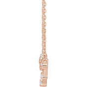 14K 1/8 CTW Natural Diamond Libra Necklace 16-18"