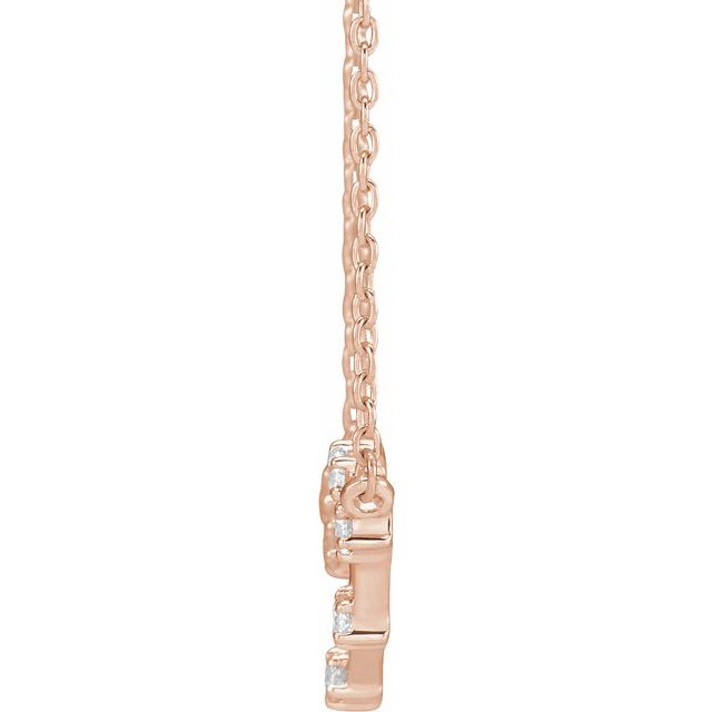 14K 1/8 CTW Natural Diamond Libra Necklace 16-18"