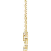 14K 1/8 CTW Natural Diamond Libra Necklace 16-18"