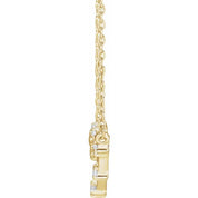 14K 1/8 CTW Natural Diamond Libra Necklace 16-18"