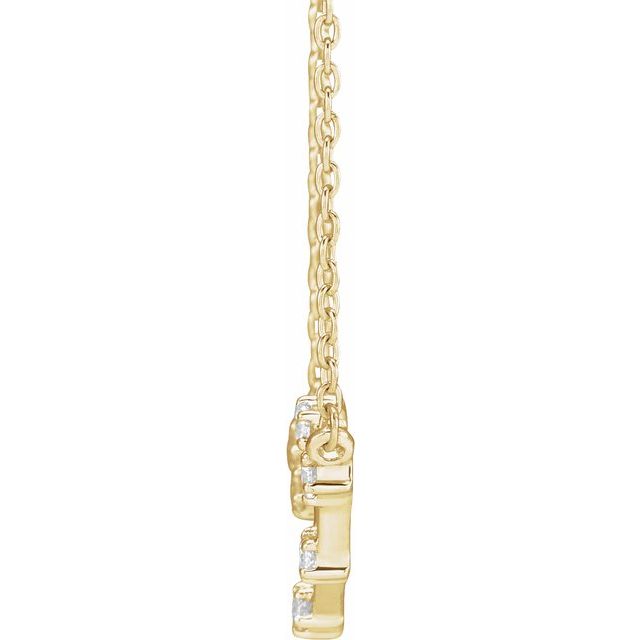 14K 1/8 CTW Natural Diamond Libra Necklace 16-18"