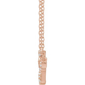 14K 1/8 CTW Natural Diamond Cancer Necklace 16-18"