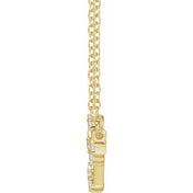14K 1/8 CTW Natural Diamond Cancer Necklace 16-18"
