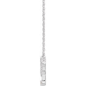 14K 1/8 CTW Natural Diamond Pisces Necklace 16-18"