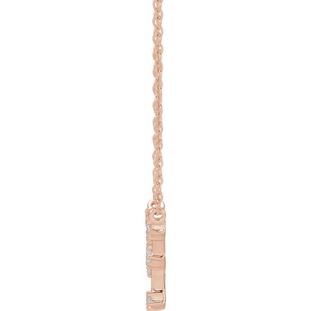 14K 1/8 CTW Natural Diamond Pisces Necklace 16-18"