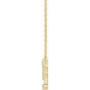 14K 1/8 CTW Natural Diamond Pisces Necklace 16-18"