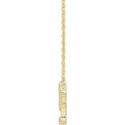 14K 1/8 CTW Natural Diamond Pisces Necklace 16-18"
