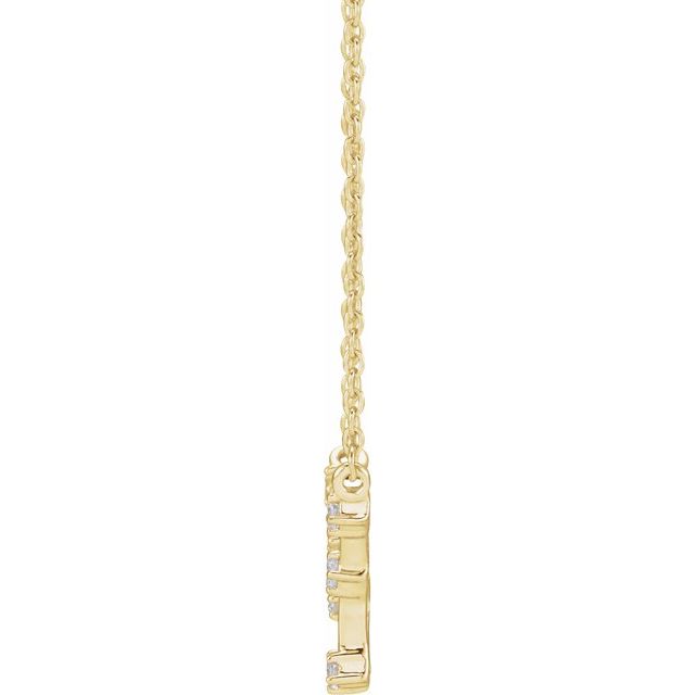 14K 1/8 CTW Natural Diamond Pisces Necklace 16-18"
