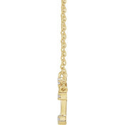 14K .08 CTW Natural Diamond Aries Necklace 16-18"