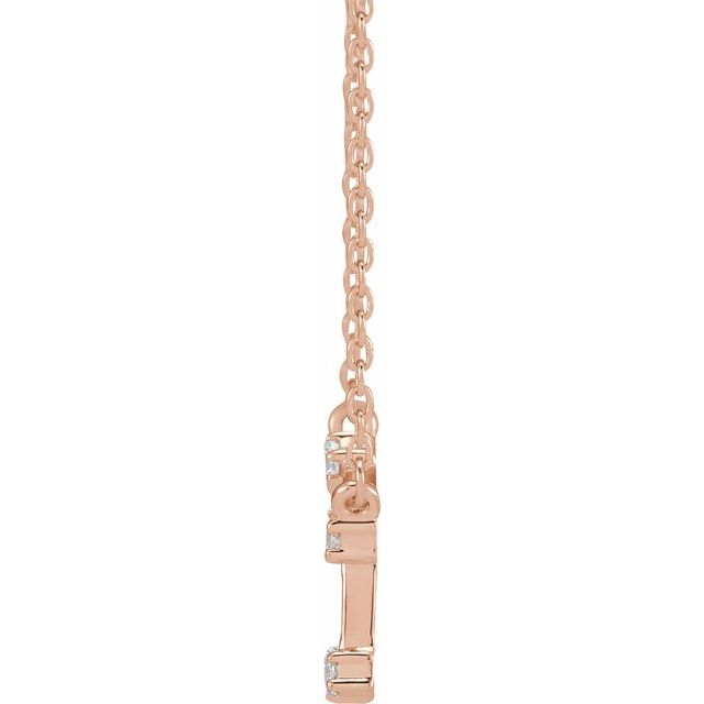 14K .08 CTW Natural Diamond Aries Necklace 16-18"