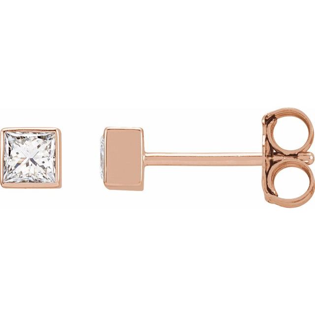 5 CTW Lab-Grown Diamond Bezel Earrings