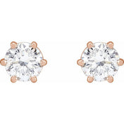 14K Rose 1 CTW Lab-Grown Diamond Earrings