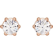 14K Rose 1/5 CTW Natural Diamond Stud Earrings